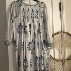 Injiri for anthropologie silk cotton kaftan